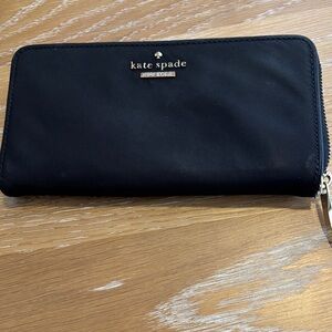 Kate Spade Black Zip-Around Wallet